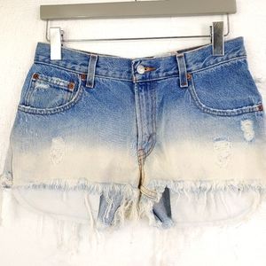 Stylish Blue Ombre Denim Shorts